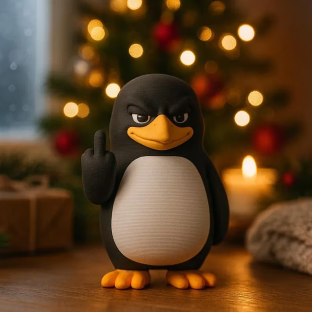 Middle Finger Penguin Figurine