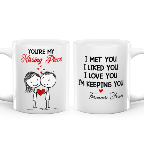 You're My Missing Piece - Personalized Ceramic Coffee Mug