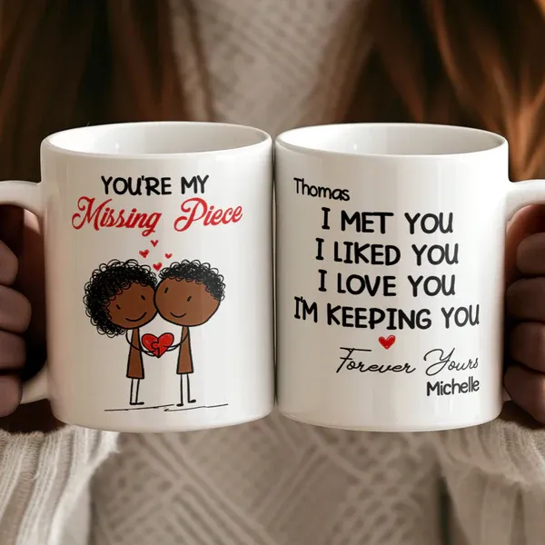 You're My Missing Piece - Personalized Ceramic Coffee Mug