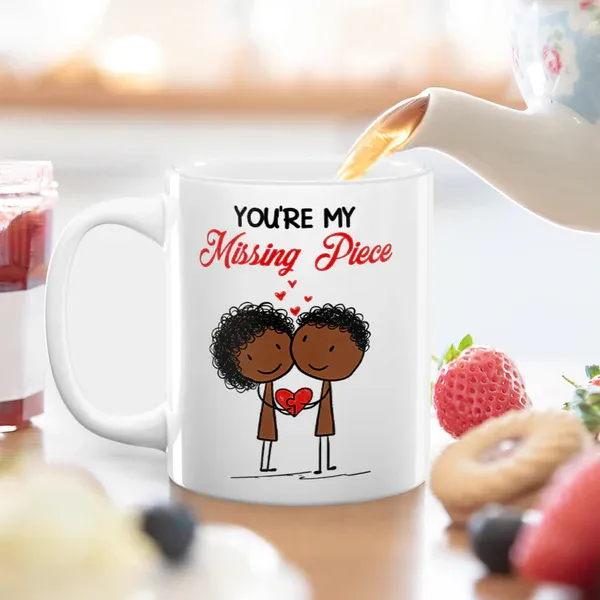 You're My Missing Piece - Personalized Ceramic Coffee Mug