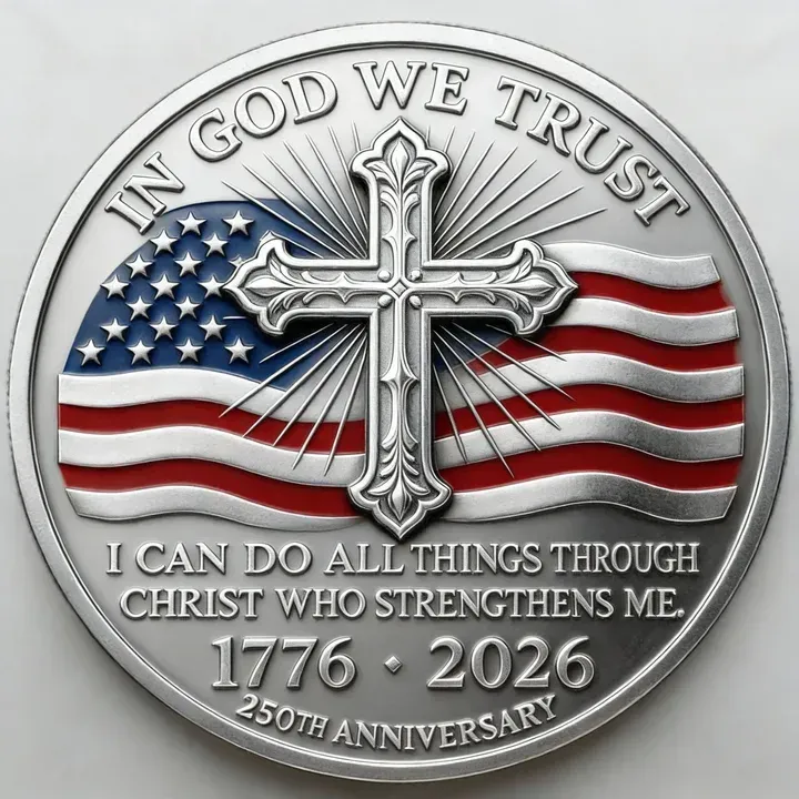 ✝️ Jesus Commemorative Coin 🇺🇸🪙-“In God We Trust”