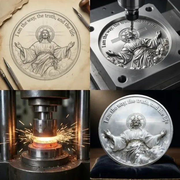 ✝️ Jesus Commemorative Coin 🇺🇸🪙-“In God We Trust”