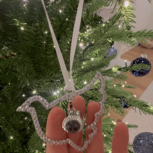 Personalized Pink Snowflake Photo Ornament Custom Projection Ornaments Christmas Gifts-Lovesyouforever
