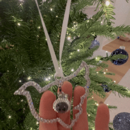 Personalized Pink Snowflake Photo Ornament Custom Projection Ornaments Christmas Gifts-Lovesyouforever