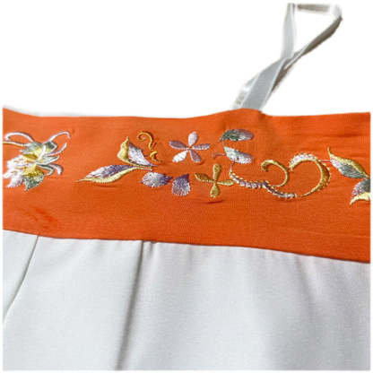 Chinese Style Solid Color Pipa Sleeve Cross-collar Top + Embroidered Suspenders - Clearance Special-Lovesyouforever