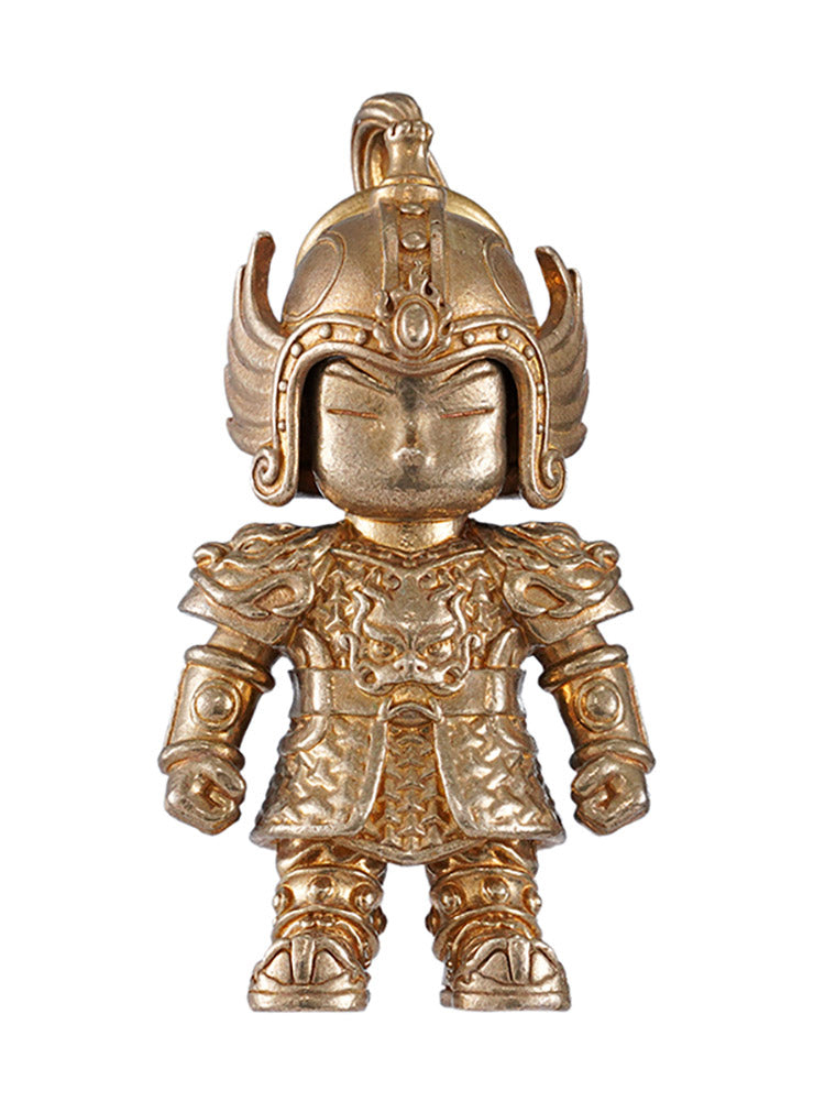 Ancient Chinese Armor Warrior Pure Brass Desktop Ornament - Creative Gift for Boys-Lovesyouforever