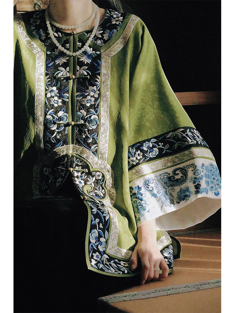 Traditional Chinese Style Printed and Embroidered Han Elements Women's Top-Lovesyouforever