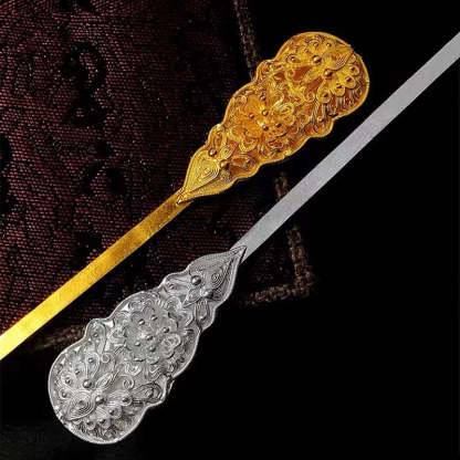 Handcrafted Vintage Chinese Style 999 Sterling Silver Filigree Butterfly and Flowers Hairpin-Lovesyouforever