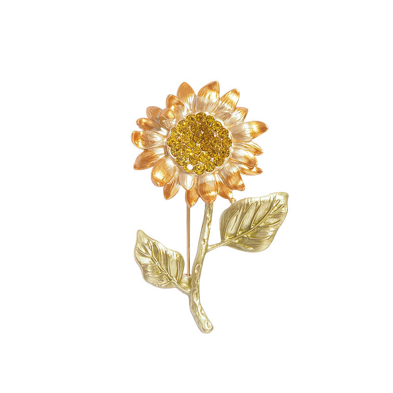 Rising Sunflower - Austrian Crystal Sunflower Brooch Jewelry Gift-Lovesyouforever