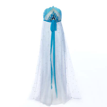 BlueDail Blue Sacred Fire Embroidery Hanfu Clothing Daily Wear(4Pcs)-Lovesyouforever