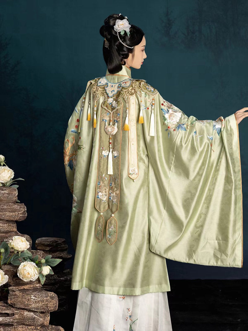 Song of Hibiscus Traditional Ancient Chinese Dress Embroidered Hanfu Clothing Mamianqun Hanfu Skirt-Lovesyouforever