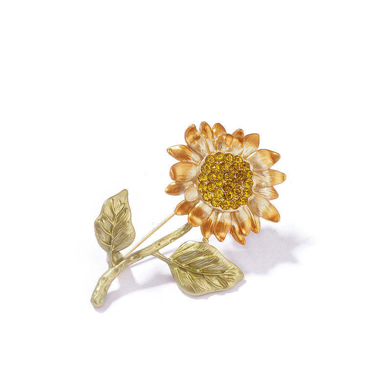 Rising Sunflower - Austrian Crystal Sunflower Brooch Jewelry Gift-Lovesyouforever