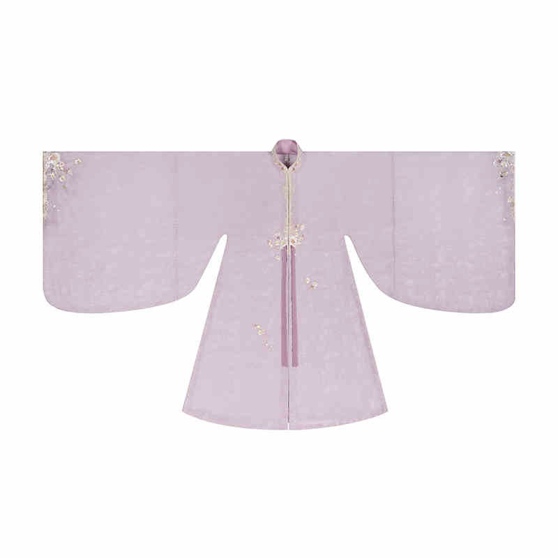 Whispers of a Misty Paradise - Traditional Stand Collar Embroidered Hanfu Dress Set-Lovesyouforever