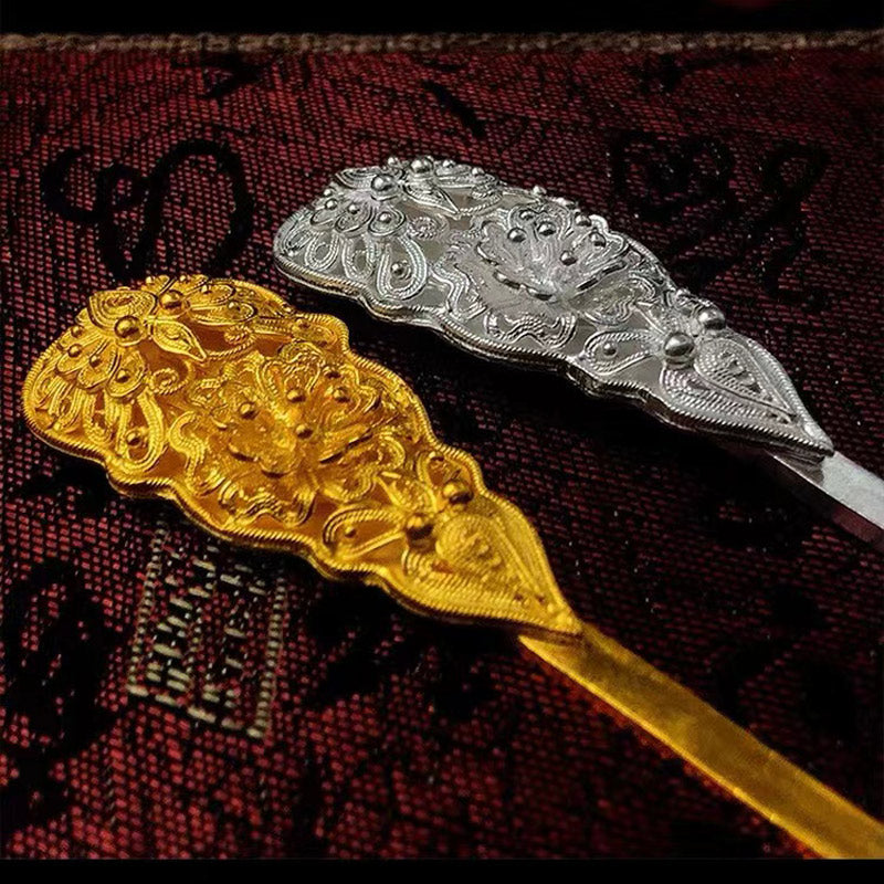 Handcrafted Vintage Chinese Style 999 Sterling Silver Filigree Butterfly and Flowers Hairpin-Lovesyouforever