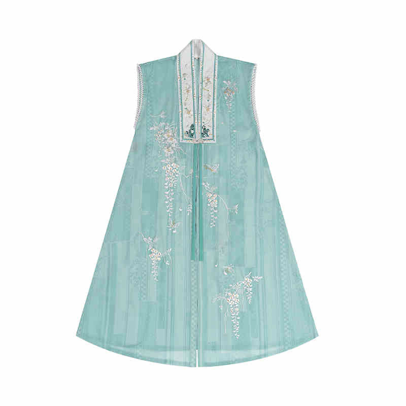 Whispers of a Misty Paradise - Traditional Stand Collar Embroidered Hanfu Dress Set-Lovesyouforever