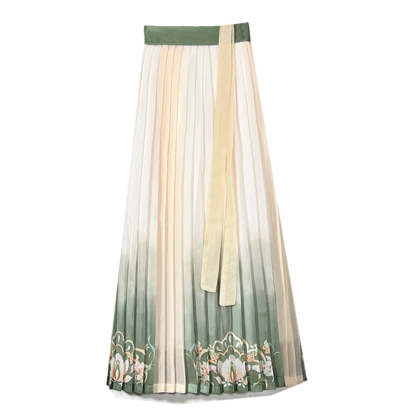 Chinese Style Han Element Printed Pleated Skirt for Women Multiple Styles Available- Clearance Special-Lovesyouforever