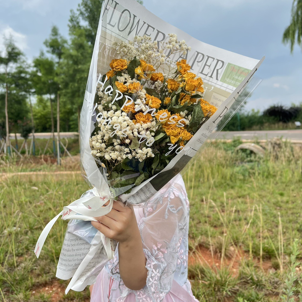 Direct shipment from the base: multi-head rose dried flower bouquet, daisy, teddy, sunflower, rose dried flowers, real flowers wholesale-Lovesyouforever