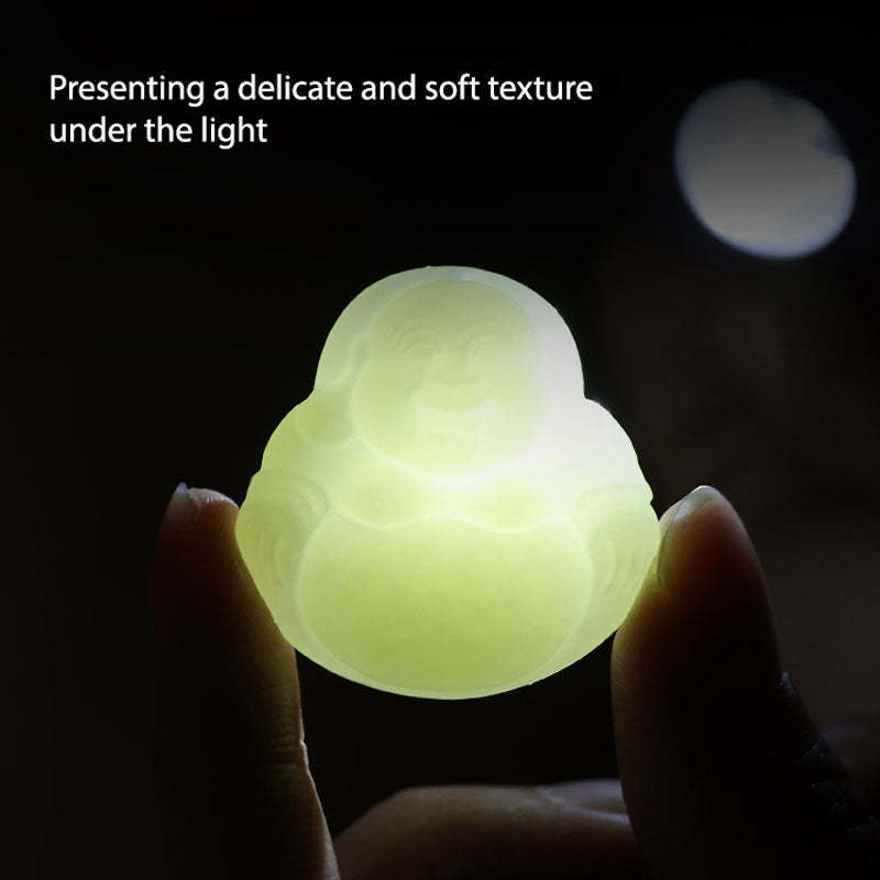 Natural Hetian Jade Maitreya Buddha Gemstone Pendant for Women-Lovesyouforever