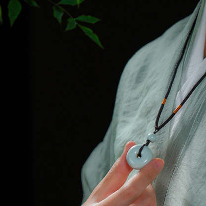 Jingdezhen Ru Kiln Peace Knot Pendant Necklace – A Thoughtful Birthday Gift for Mom or Wife-Lovesyouforever