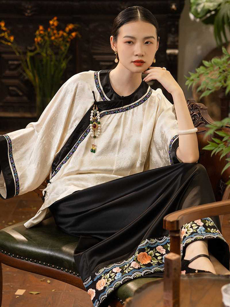 Neo-Chinese Vintage Style Shirt Modern Hanfu Undershirt-Lovesyouforever