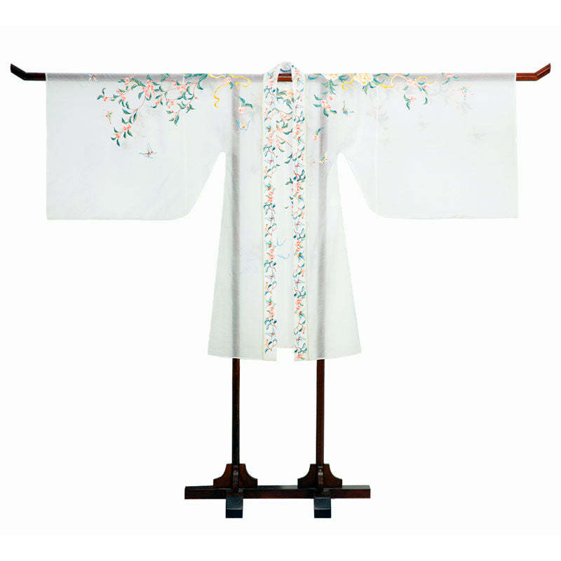 Song of Spring - Peony and Pear Blossoms Embroidery Hanfu Clothing Chinese Dress for Garden Tea Party-Lovesyouforever