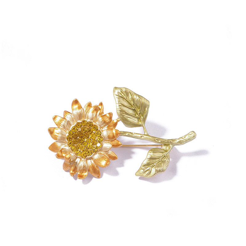 Rising Sunflower - Austrian Crystal Sunflower Brooch Jewelry Gift-Lovesyouforever