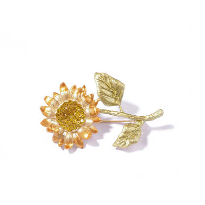 Rising Sunflower - Austrian Crystal Sunflower Brooch Jewelry Gift-Lovesyouforever