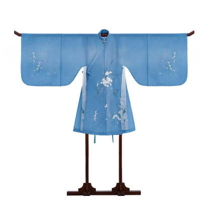 The Scent of Flowers on a Rainy Night Misty Blue Embroidery Hanfu Clothing-Lovesyouforever