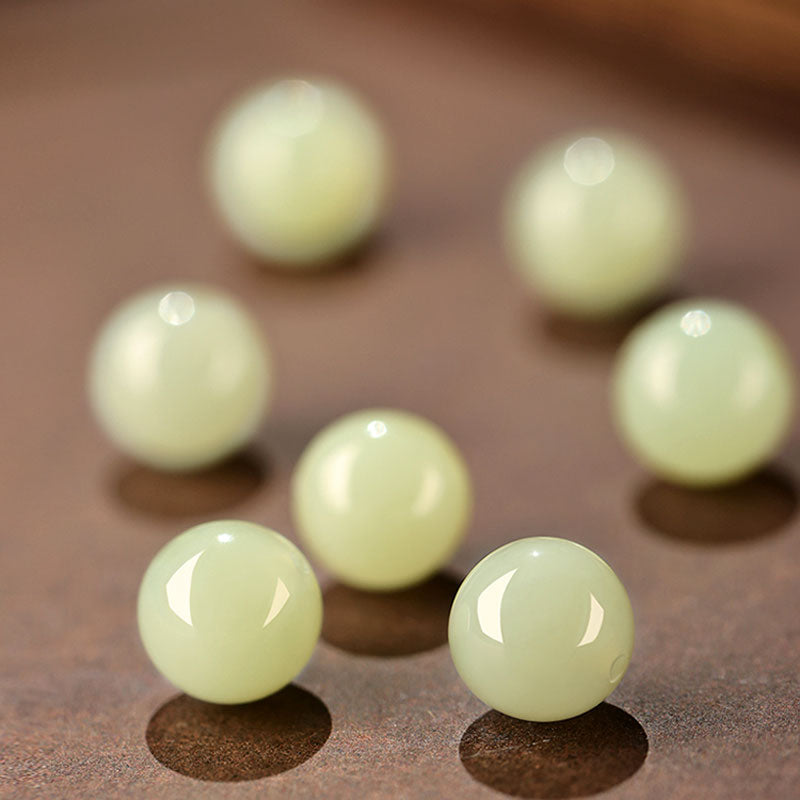 Natural Hetian Qingshui Jade Bracelet Adorned with Jade Gourd and the Chinese Character for '福' (fortune) Charm-Lovesyouforever
