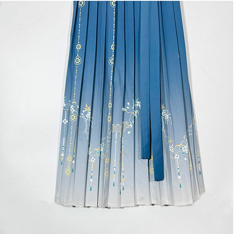 Chinese Style Han Element Printed Pleated Skirt for Women Multiple Styles Available- Clearance Special-Lovesyouforever