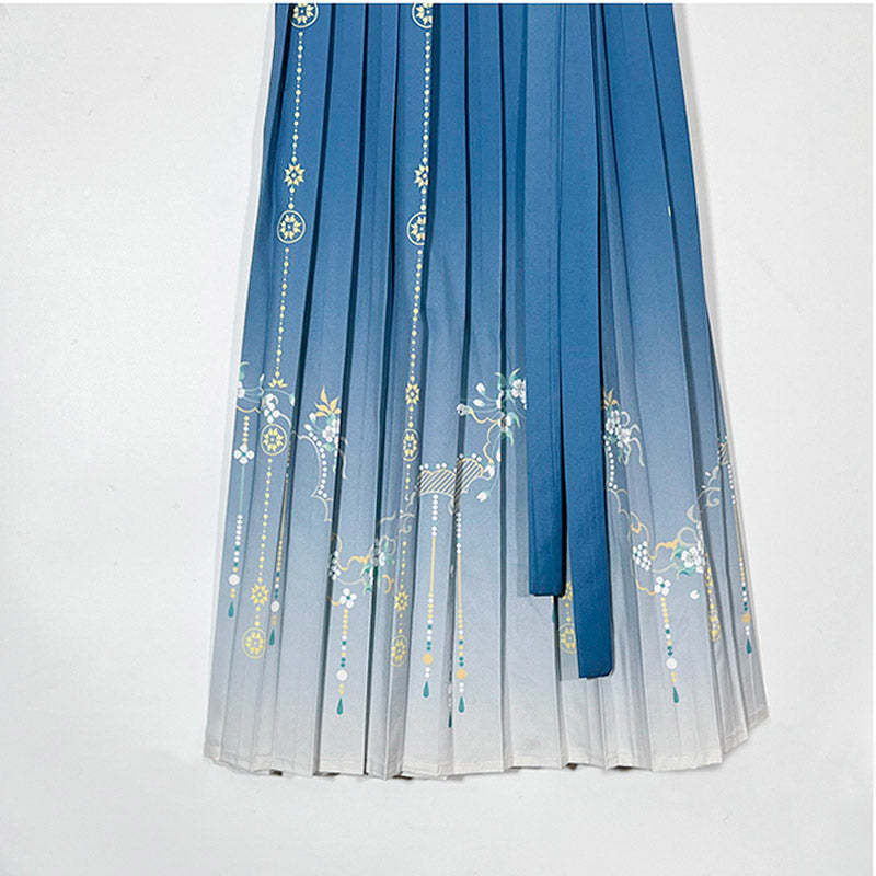 Chinese Style Han Element Printed Pleated Skirt for Women Multiple Styles Available- Clearance Special-Lovesyouforever