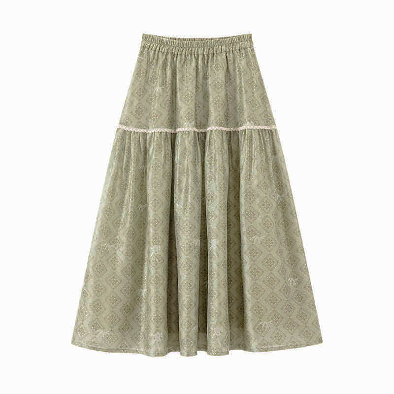 Green Hanfu Skirt Set Inspired by Bamboo Shadows Garden Painting-Lovesyouforever
