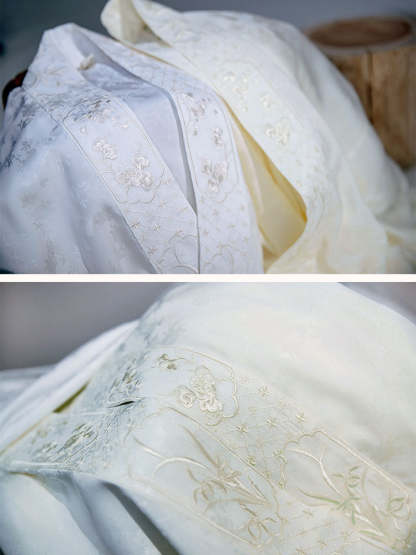 Chinese Style Retro Floral Pattern Embroidery Women's Long Sleeve Mandarin Collar Shirt Hanfu Top-Lovesyouforever