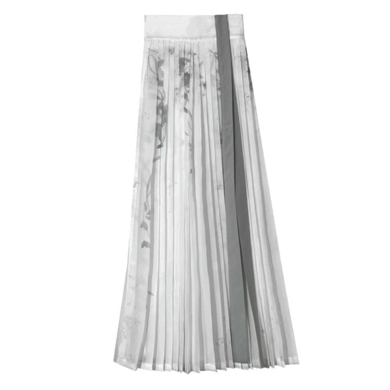 Chinese Style Han Element Printed Pleated Skirt for Women Multiple Styles Available- Clearance Special-Lovesyouforever
