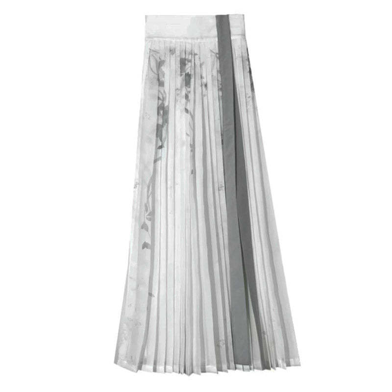 Chinese Style Han Element Printed Pleated Skirt for Women Multiple Styles Available- Clearance Special-Lovesyouforever