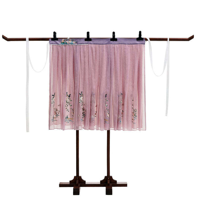 Song of Spring - Peony Flower Embroidery Traditional Hanfu Clothing Chinese Dress for Garden Tea Party-Lovesyouforever