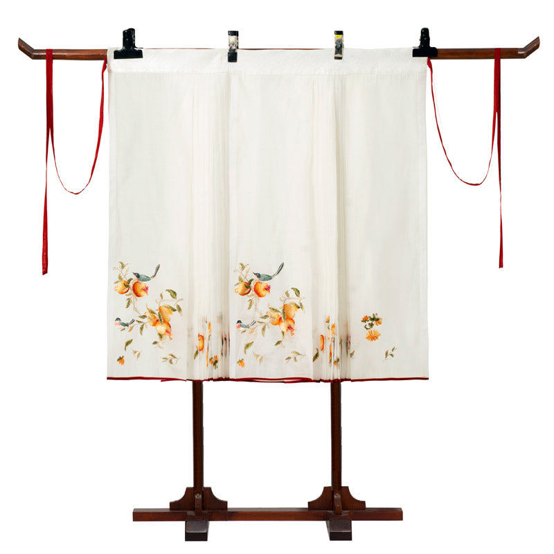 Magpies Singing on the Pomegranate Tree Branch「Good things are coming」Embroidered Hanfu Clothing-Lovesyouforever