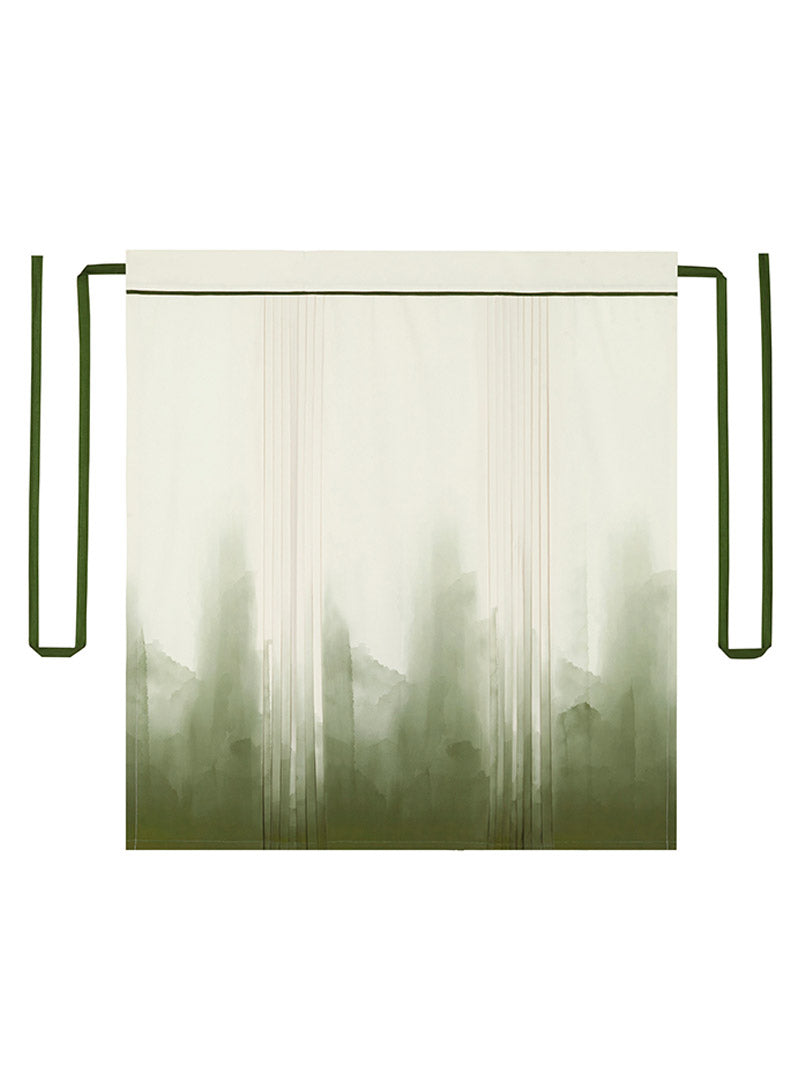 Matcha Green Chinese Style Artistic Landscape Painting Morden Hanfu Set Mamianqun Hanfu Skirt-Lovesyouforever