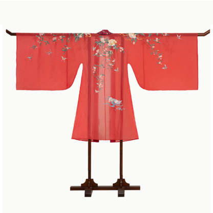 Song of Spring - Peony and Pear Blossoms Embroidery Hanfu Clothing Chinese Dress for Garden Tea Party-Lovesyouforever