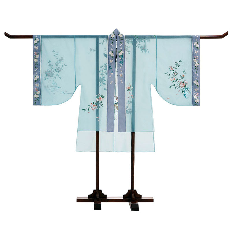Song of Spring - Peony Flower Embroidery Traditional Hanfu Clothing Chinese Dress for Garden Tea Party-Lovesyouforever