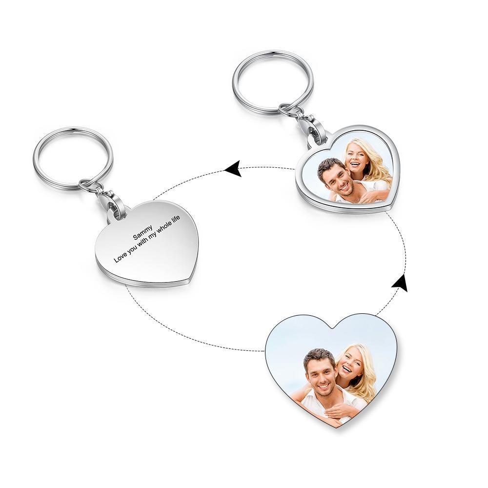 Personalized Photo Keychain BOYFRIEND Gift With Charm-Lovesyouforever