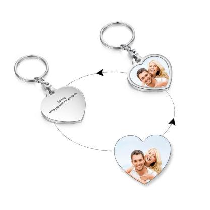 Personalized Photo Keychain BOYFRIEND Gift With Charm-Lovesyouforever