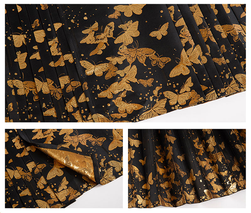 Golden Butterfly in a Dream - Mamianqun Hanfu Skirt-Lovesyouforever