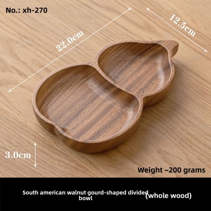 Solid wood Chinese-style home living room coffee table fruit tray for snacks and dried fruits, high-end luxury wooden dessert and fruit plate-Lovesyouforever