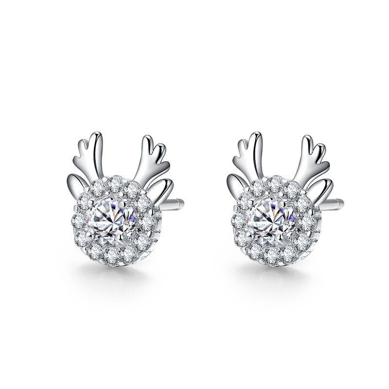 Antler Diamond Earrings For Woman-Lovesyouforever