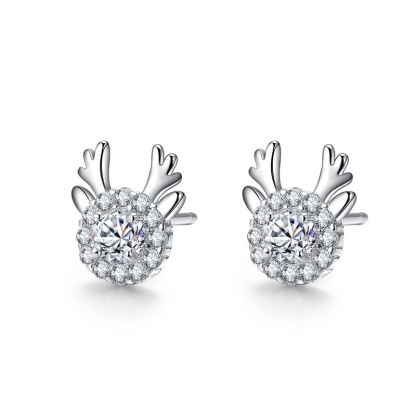 Antler Diamond Earrings For Woman-Lovesyouforever