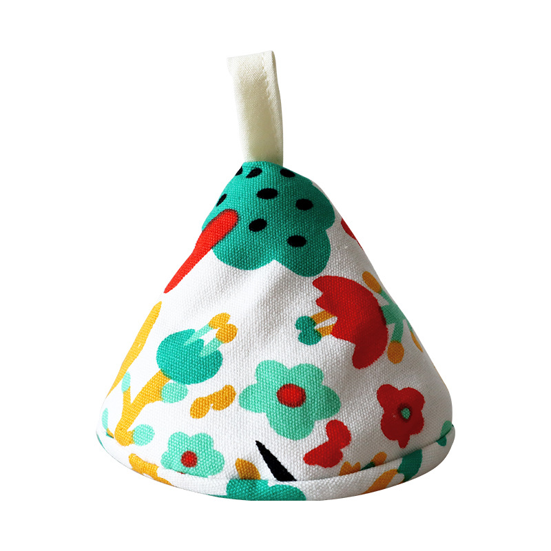 Japanese-style triangular pot cover, kitchen fabric heat-insulating pot handle cover, ear cover for clay pots and iron pots, anti-scald cap-Lovesyouforever