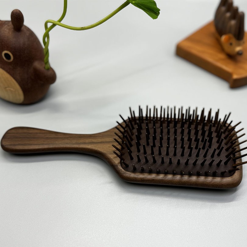 North American black walnut wood comb, air cushion comb, solid wood air cushion comb, specialized head massage meridian comb, massage comb-Lovesyouforever