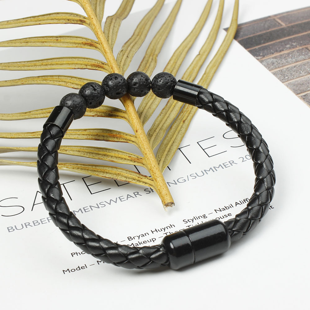 Tiger Eye & Black Onyx Beaded Bracelet – Unique Gift for Him | Jessemade-Lovesyouforever