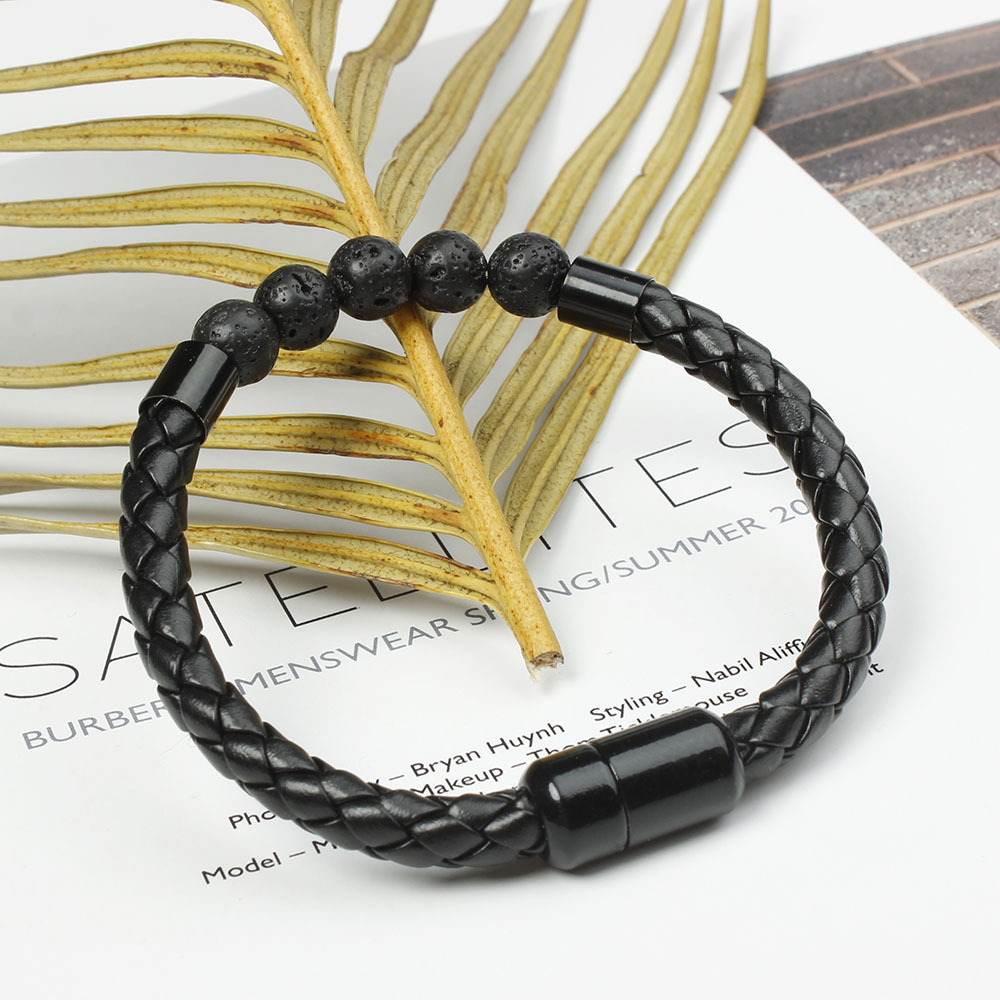 Tiger Eye & Black Onyx Beaded Bracelet – Unique Gift for Him | Jessemade-Lovesyouforever